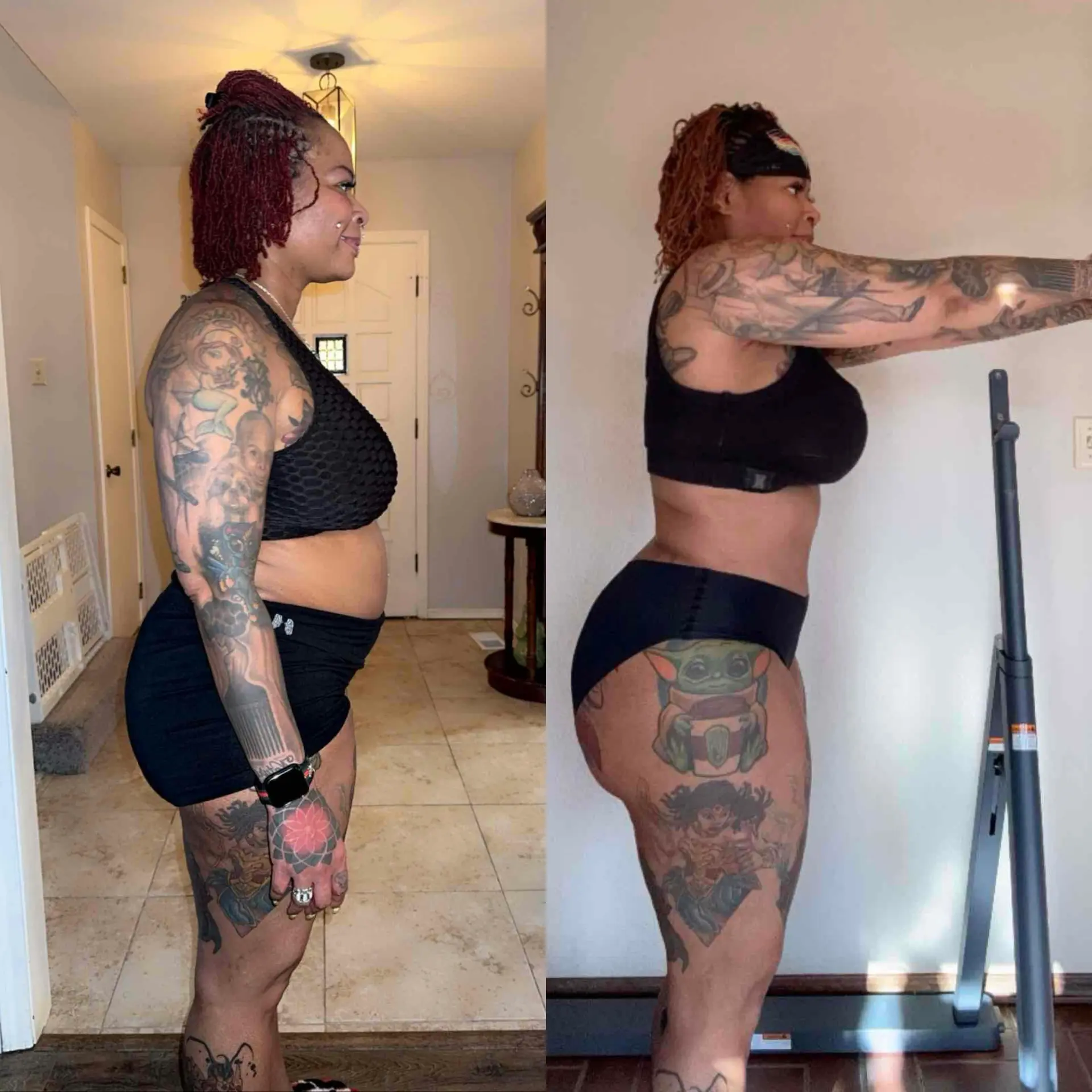 One of Sarah Infinger past clients who lost lower body fat